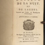 1745 Divine Office Catholic Prayers Nuit et de Laudes French & Latin 8v SET