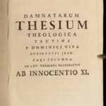 1749 Forbidden Books Damnatorum Thesium Catholic Heresy Bulls Pope Alexander VII