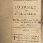 1683 HOLY LAND 1ed Two Journeys to Jerusalem Muslim Christian Jews Persia RARE