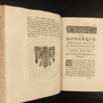 1661 RARE The Monarchy by Senault French Sun King Louis XIV Royal Duties FRANCE