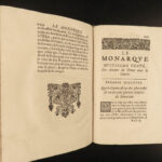 1661 RARE The Monarchy by Senault French Sun King Louis XIV Royal Duties FRANCE