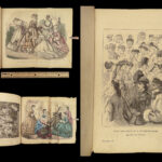 1863 FASHION Godey Lady’s Book Illustrated Dress Costume RARE Civil War edition