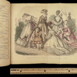 1863 FASHION Godey Lady’s Book Illustrated Dress Costume RARE Civil War edition