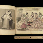 1863 FASHION Godey Lady’s Book Illustrated Dress Costume RARE Civil War edition