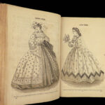 1863 FASHION Godey Lady’s Book Illustrated Dress Costume RARE Civil War edition