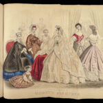 1863 FASHION Godey Lady’s Book Illustrated Dress Costume RARE Civil War edition