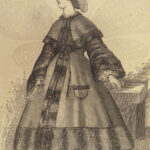 1863 FASHION Godey Lady’s Book Illustrated Dress Costume RARE Civil War edition