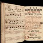 1727 Requiem Mass RARE Miniature Missa Defunctorum Catholic Music Chant Hymns