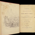 1845 INDIANS George Catlin on Native Americans Sioux Illustrated Tribes MAP 2v