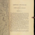 1845 INDIANS George Catlin on Native Americans Sioux Illustrated Tribes MAP 2v