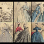 1864 Civil War FASHION Dresses Clothing Hairstyles Craft ART Peterson’s Magazine