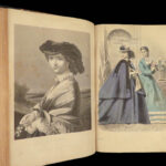 1864 Civil War FASHION Dresses Clothing Hairstyles Craft ART Peterson’s Magazine