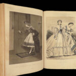 1864 Civil War FASHION Dresses Clothing Hairstyles Craft ART Peterson’s Magazine