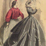 1864 Civil War FASHION Dresses Clothing Hairstyles Craft ART Peterson’s Magazine