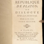 1762 The Republic by PLATO Dialogues on Justice Philosophy Socrates Politics LAW