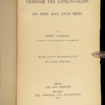 1872 Through the Looking Glass 1st ed 1st Carroll Tenniel Alice Wonderland RARE