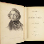 1873 Life of Charles DICKENS by Forster A Christmas Carol Oliver Twist 3v SET