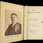 1905 RARE Theodore Roosevelt Winning of the West Americana INDIAN Wars 6v SET