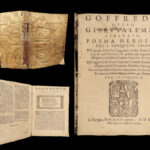 1593 CRUSADES Jerusalem Delivered Torquato Tasso Italian Venice Knights Vellum