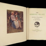 1909 Oliver Goldsmith Deserted Village America Hankey SIGNED Ltd ed ART Vellum