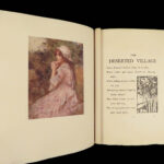 1909 Oliver Goldsmith Deserted Village America Hankey SIGNED Ltd ed ART Vellum