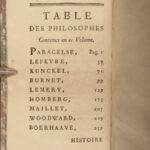 1773 ALCHEMY & Chemistry Paracelsus Lemery Boerhaave Kunckel Febure Woodward