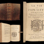 1685 Life of Pope Sixtus V Gregorio Leti Counter Reformation ROME Vatican 2in1