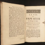 1685 Life of Pope Sixtus V Gregorio Leti Counter Reformation ROME Vatican 2in1