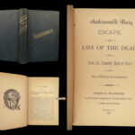 1881 Andersonville Diary 1ed Ransom Civil WAR Indians Confederate Prison Escape