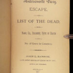 1881 Andersonville Diary 1ed Ransom Civil WAR Indians Confederate Prison Escape