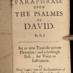 1648 George Sandys Paraphrases on Divine Poems BIBLE Psalms Job Deuteronomy RARE