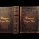 1861 SHAKESPEARE Complete Works Romeo Juliet King Lear BEAUTIFUL 3v Leather SET