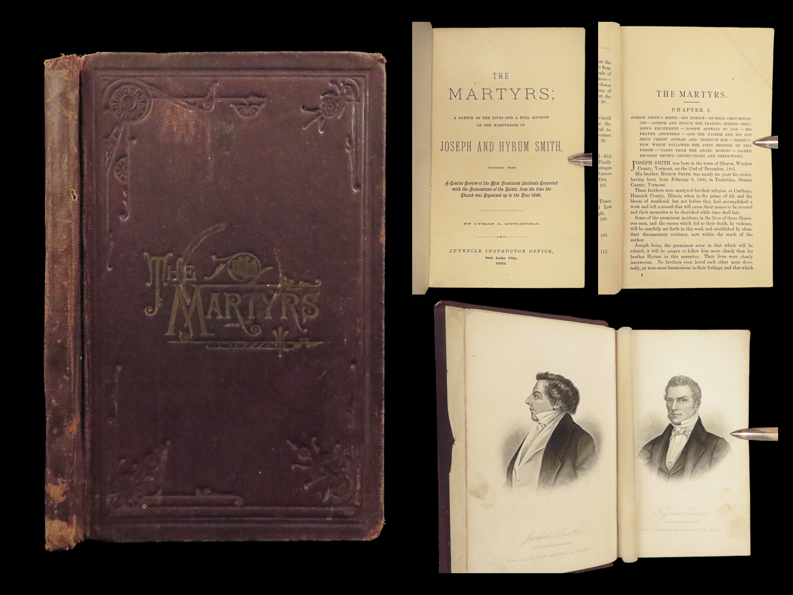 1882 Mormon 1ed Martyrs Joseph & Hyrum Smith LDS Mormonism LDS Salt ...