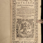 1573 Petrarch Poetry Triumphs Italian Il Petrarca Venice BEMBO Ridolfi Tavola