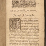 1655 ARCADIA Countess of Pembroke Philip Sidney English Scandal King James I