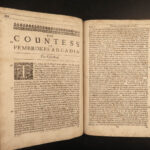 1655 ARCADIA Countess of Pembroke Philip Sidney English Scandal King James I