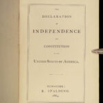 1864 Civil War Constitution of United States Declaration Independence Spalding