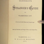 1875 Washington DC United States Travel Morrison Strangers Guide MAP Americana