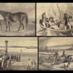 1875 Rural Life Agriculture HUNTING Farming Veterinary HORSE Dogs Illustrated 3v