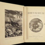 1875 BEAUTIFUL Jules Verne Voyages North Pole Capt Hatteras Field of Ice RARE