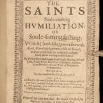 1634 PURITAN 1st ed Saints Soule Exalting Humiliation Robert Bolton Bible RARE