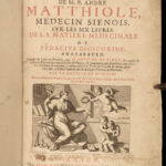 1680 Mattioli HERBAL Botany Medicine Pharmacy Dioscorides Kreuterbuch Drugs