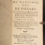 1784 Duke of Villars French Military War of Spanish Succession 4v SET Louis XIV