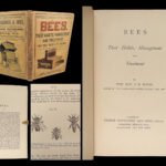 1866 BEES Illustrated Bee Hives Honeybees Beekeeping JG Wood Apiology Melittology