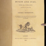 1828 Punch & Judy George Cruikshank ART Illustrated Puppet Show Children Comedy