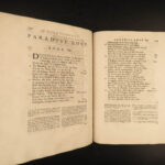 1732 Paradise Lost by John Milton English Poetry FAMED Richard Bentley Folio