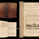 1752 PLATO Dialogues Republic Socrates Alcibiades Greek Philosophy OXFORD Latin