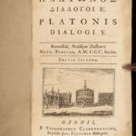 1752 PLATO Dialogues Republic Socrates Alcibiades Greek Philosophy OXFORD Latin