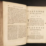 1752 PLATO Dialogues Republic Socrates Alcibiades Greek Philosophy OXFORD Latin