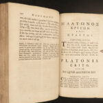 1752 PLATO Dialogues Republic Socrates Alcibiades Greek Philosophy OXFORD Latin